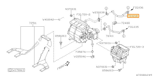 Subaru OEM Heater Hose - Outlet (11-13 Forester - 25B) | 72421SC010