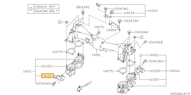 Subaru OEM Idle Speed Control Motor | 14120AA051