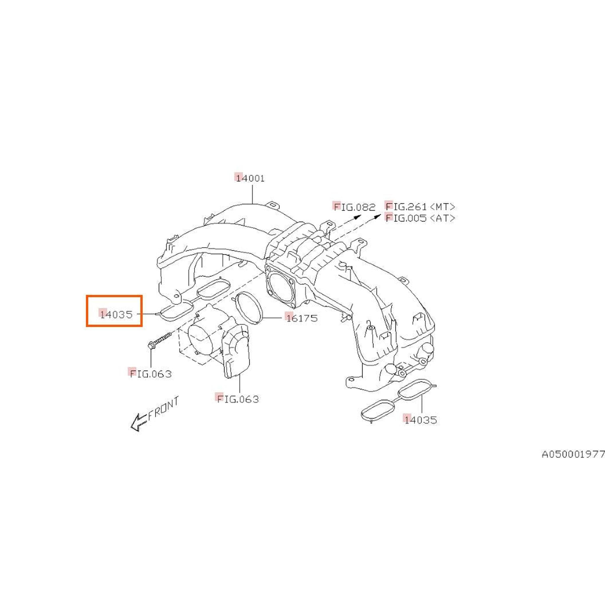 Subaru OEM Intake Manifold Gasket Subaru BRZ / Toyota 86 2017-2020 | 14035AA720