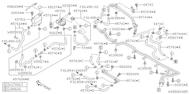 Subaru OEM Inverter Cooler Hose (45162A*B) 19-23 Crosstrek Hybrid | 45160FL020
