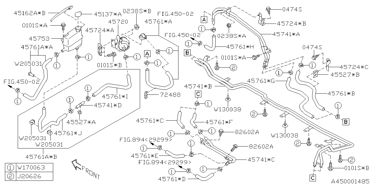 Subaru OEM Inverter Cooler Hose Crosstrek Hybrid 2019-2023 | 45761FL050
