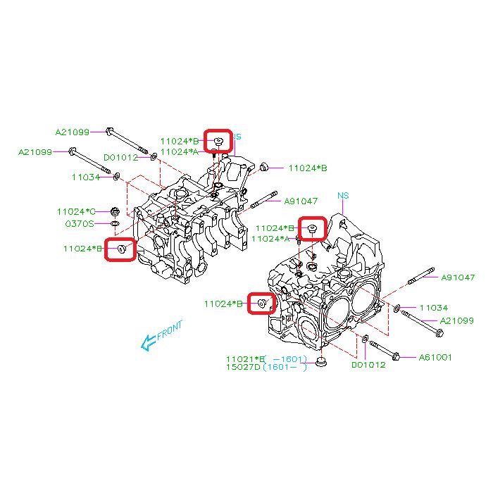 Subaru OEM Main Gallery Plug WRX 02-21 / STI 04-21 | 11024AA141