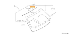 Subaru OEM Molding Assembly - Rear Window | 65158FE000