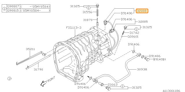 Subaru OEM Neutral Switch (04-07 STI) | 32008AA160