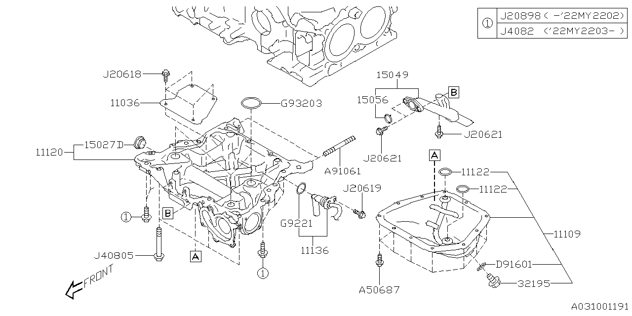 Subaru OEM Oil Level Sensor O-Ring Subaru WRX 2022-2026 | 806922100