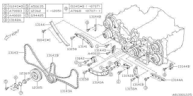 Subaru OEM Oil Pickup Tube Bolt STI 2004-2021 | 800706800