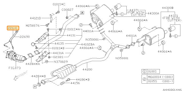 Subaru OEM Oxygen Sensor Legacy GT 2010-2012 | 22641AA52A