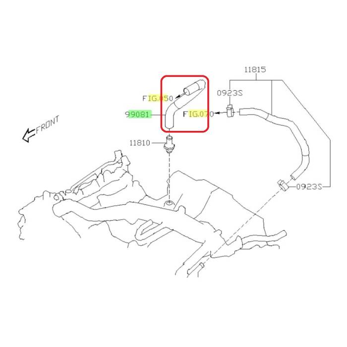 Subaru OEM PCV Hose (99081) BRZ 22-26 | 99081AA920