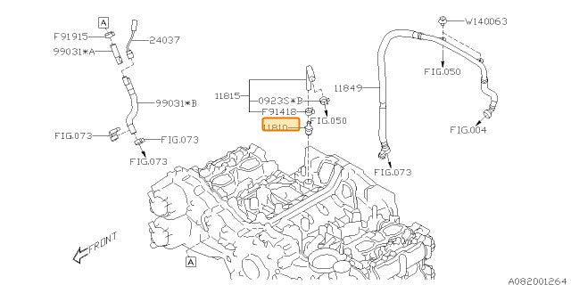 Subaru OEM PCV Valve BRZ 13-20 / Crosstrek 13-17 / Forester 11-18 / Impreza 12-16 / Legacy / Outback 13-19 | 11810AA131