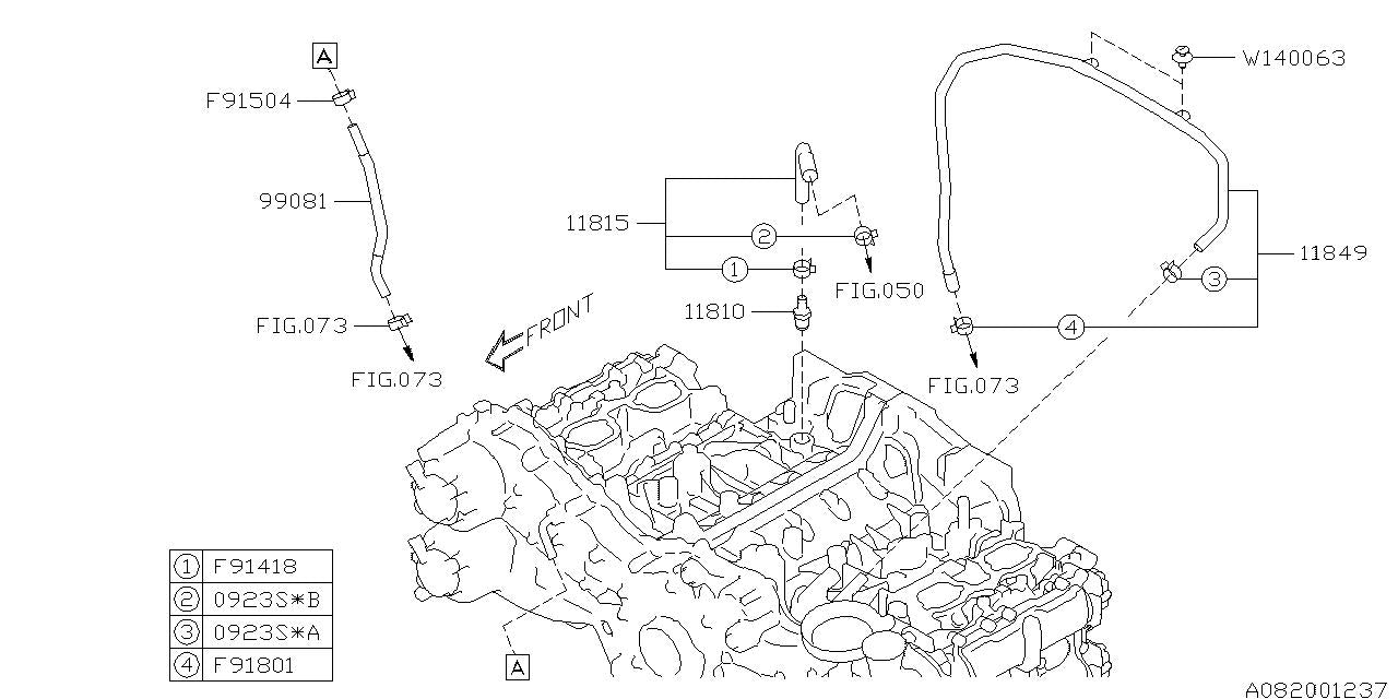 Subaru OEM PCV Valve Pipe Assembly WRX 2017-2021 | 11849AA200
