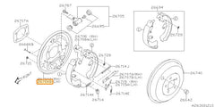 Subaru OEM Rear Brake Dust Shield - Left Hand | 26704FG010