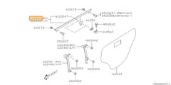 Subaru OEM Rear Door Window Weather Stripping - Outside - Right Hand | 62280AG001