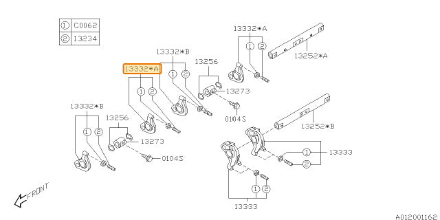 Subaru OEM Rocker Arm | 13332AA001