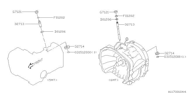 Subaru OEM Shaft Speedometer Subaru STI 2004-2007 | 32713AA050