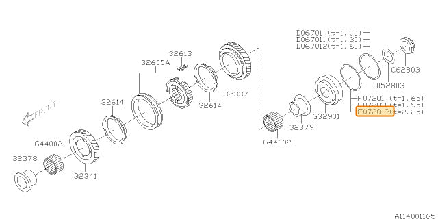 Subaru OEM Snap Ring - Outer - 2.25 | 805072012