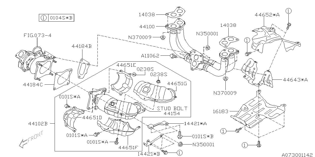 Subaru OEM Stud Bolt (#44154) Subaru WRX 08-26 / STI 08-21 | 44154AA000
