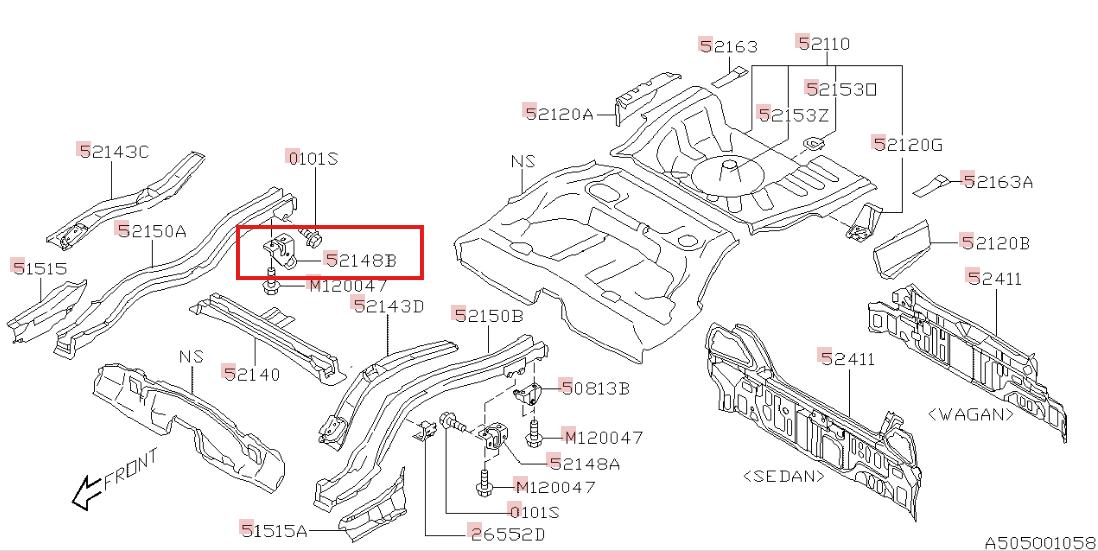 Subaru OEM Tie Down Hook Right-hand Subaru WRX / STI 2002-2007 | 52159FA021