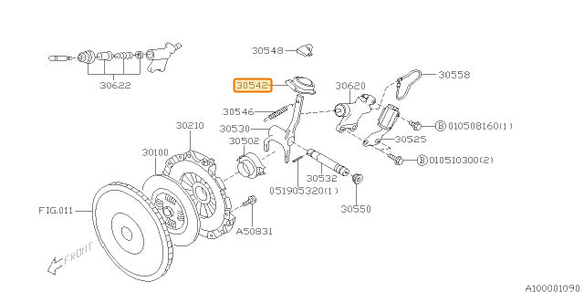 Subaru OEM Transmission Dust Cover (02-05 WRX) | 30542AA021
