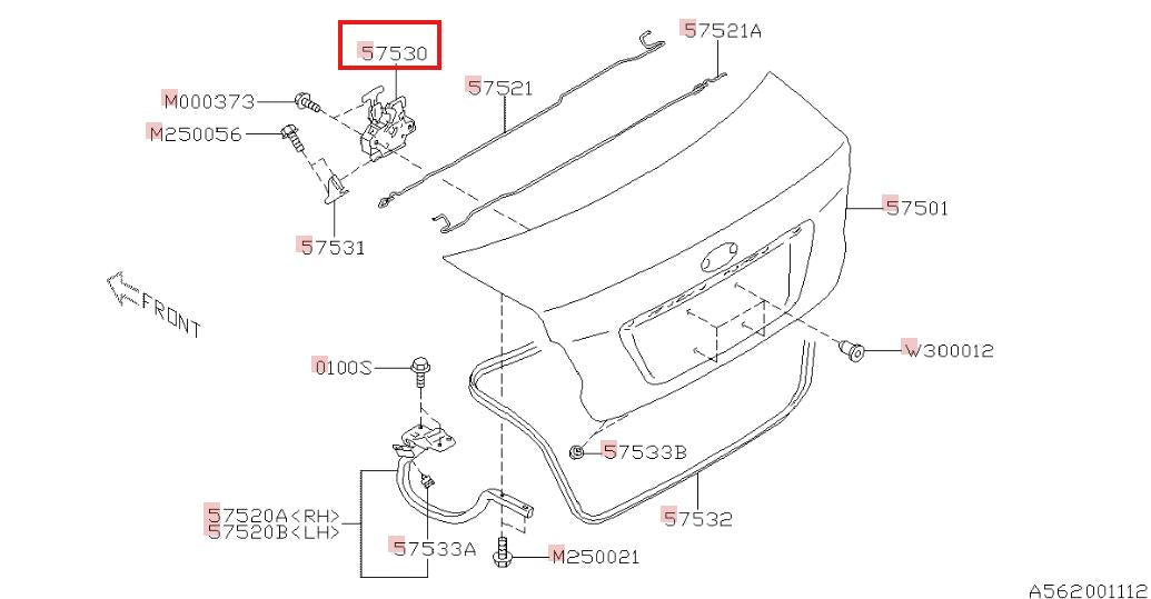 Subaru OEM Trunk Lock Actuator Motor Subaru WRX / STI 2015-2021 | 57530FJ020