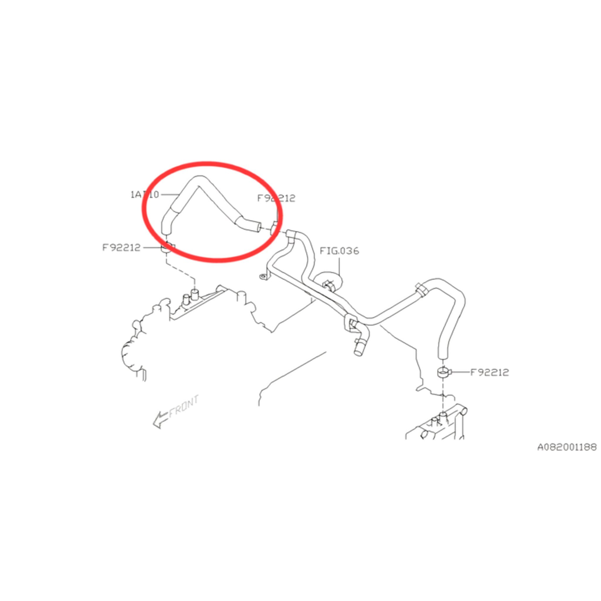 Subaru OEM Vacuum Hose Forester, Impreza, Legacy, Outback, WRX 2007-2014 | 99071AD100