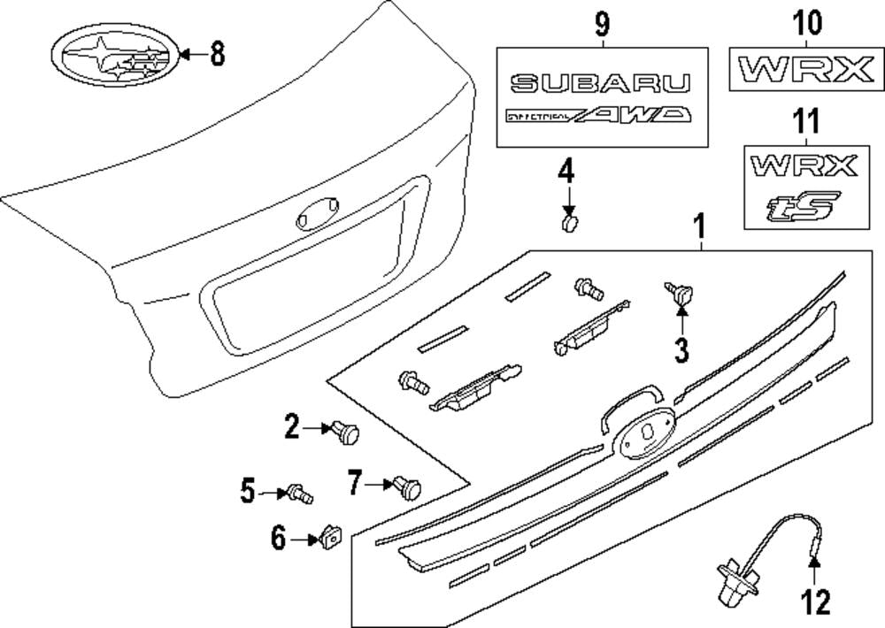 Subaru OEM WRX TS Trunk Emblem Subaru WRX 2025-2026 | 93079VC320