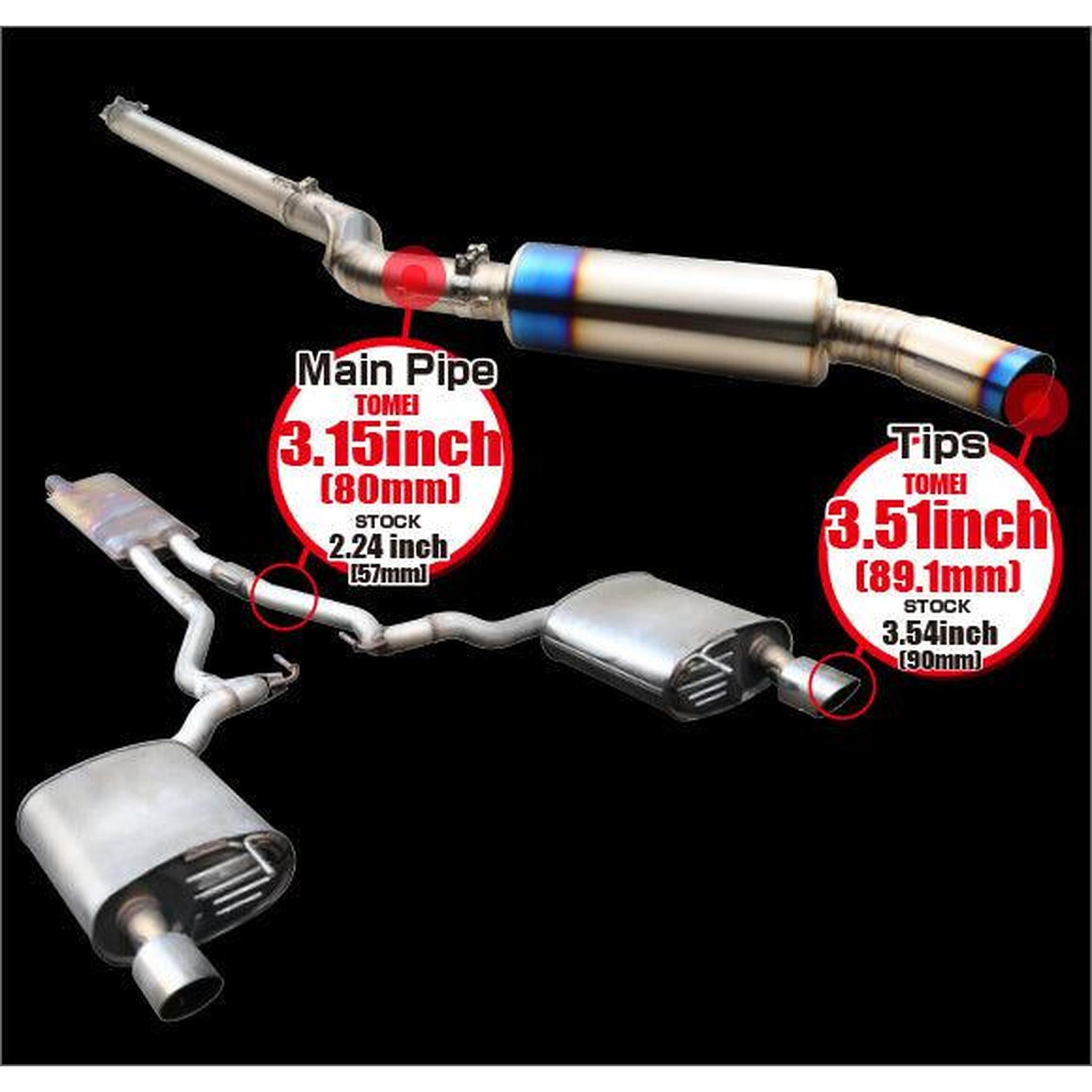 Tomei Expreme Ti Cat-Back Exhaust Ford Mustang Ecoboost 2015+ | TB6090-FR01A