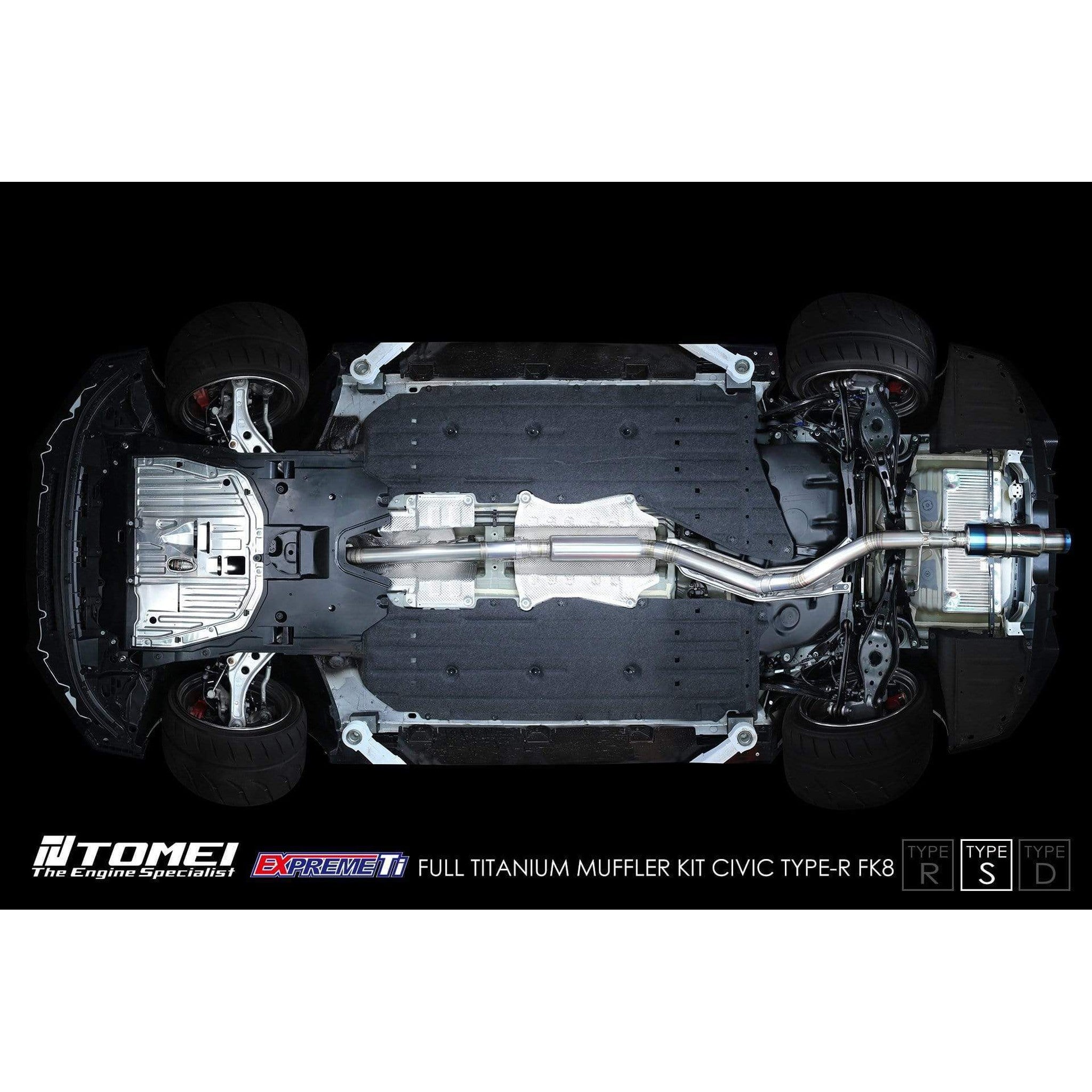 Tomei Full Titanium Cat Back Exhaust "Type-S" Honda Civic Type-R 2017-2021 | TB6090-HN06B