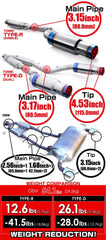 Tomei Full Titanium Dual Expreme Type D Cat Back Exhaust Nissan 370z 2009-2020 | TB6090-NS02B