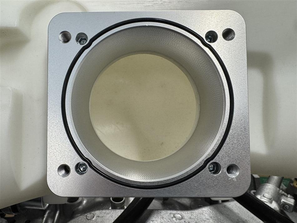 Torque Solution 06-21 Subaru STI / 08-14 Subaru WRX Big Bore 76mm Throttle Body Adapter - Silver | TS-SU-870O-S