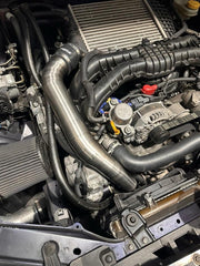 Torque Solution 12-21 Subaru WRX Top Mount Charge Pipe - Titanium Burnt Blue | TS-SU-843-BU