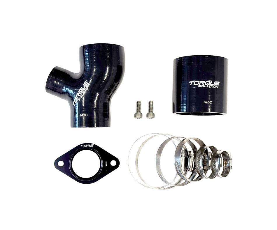 Torque Solution 15-21 Subaru WRX Top Mount Charge Pipe - Titanium Brushed / Raw | TS-SU-843-RW
