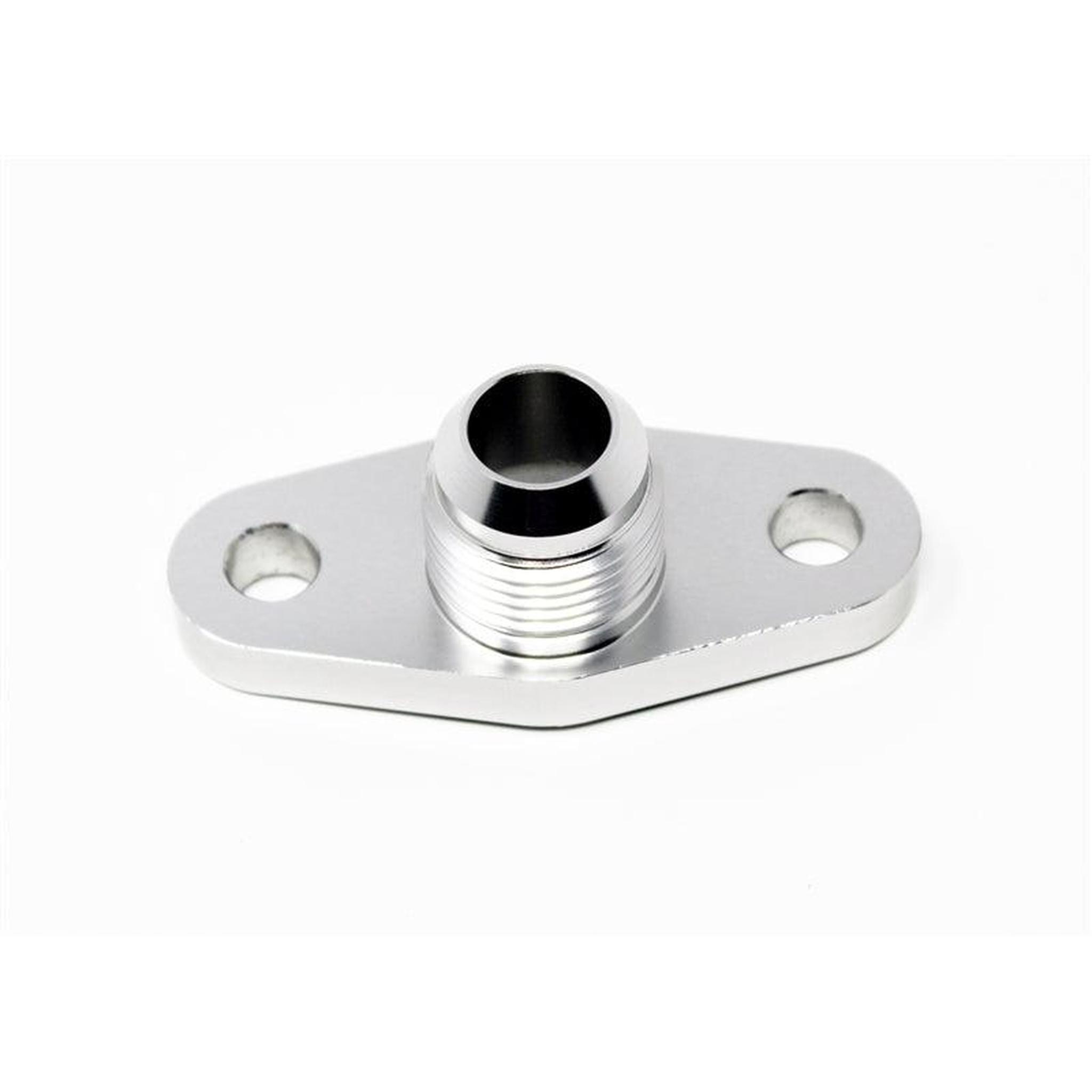 Torque Solution Billet Offset Oil Drain Flange w/ Integrated -10AN Flange T3/T4 & PTE/Borg Turbo | TS-UNI-476