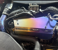 Torque Solution Engine Pulley Cover Titanium Burnt Purple/Blue Subaru WRX 2022-2026 | TS-SU-895