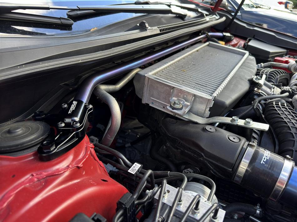 Torque Solution Strut Brace Titanium Burnt Blue Subaru WRX 2022-2026 | TS-SU-864-BU