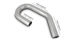 Vibrant U-J Mandrel Bent Tube T304 Stainless Steel 4" O.D. U-Bend Centerline Radius - 6" Leg Length A - 8" Leg Length B - 9" Leg Length C - 13" | 2613