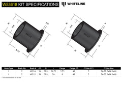 Whiteline Front Lower Control Arm Bushings Honda Civic Si 2017-2020 | W53618