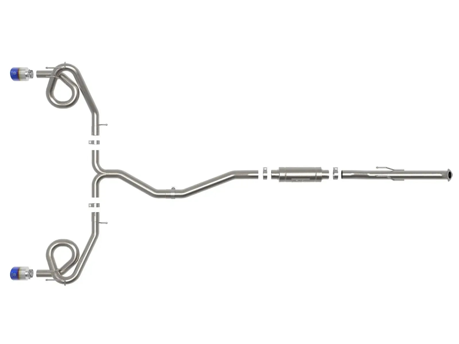 aFe Takeda 2.5in to 3in Blue Flame Tips Cat Back Exhaust Honda Civic Si 2022-2026 | 49-36630-L
