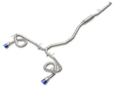 aFe Takeda 2.5in to 3in Blue Flame Tips Cat Back Exhaust Honda Civic Si 2022-2026 | 49-36630-L