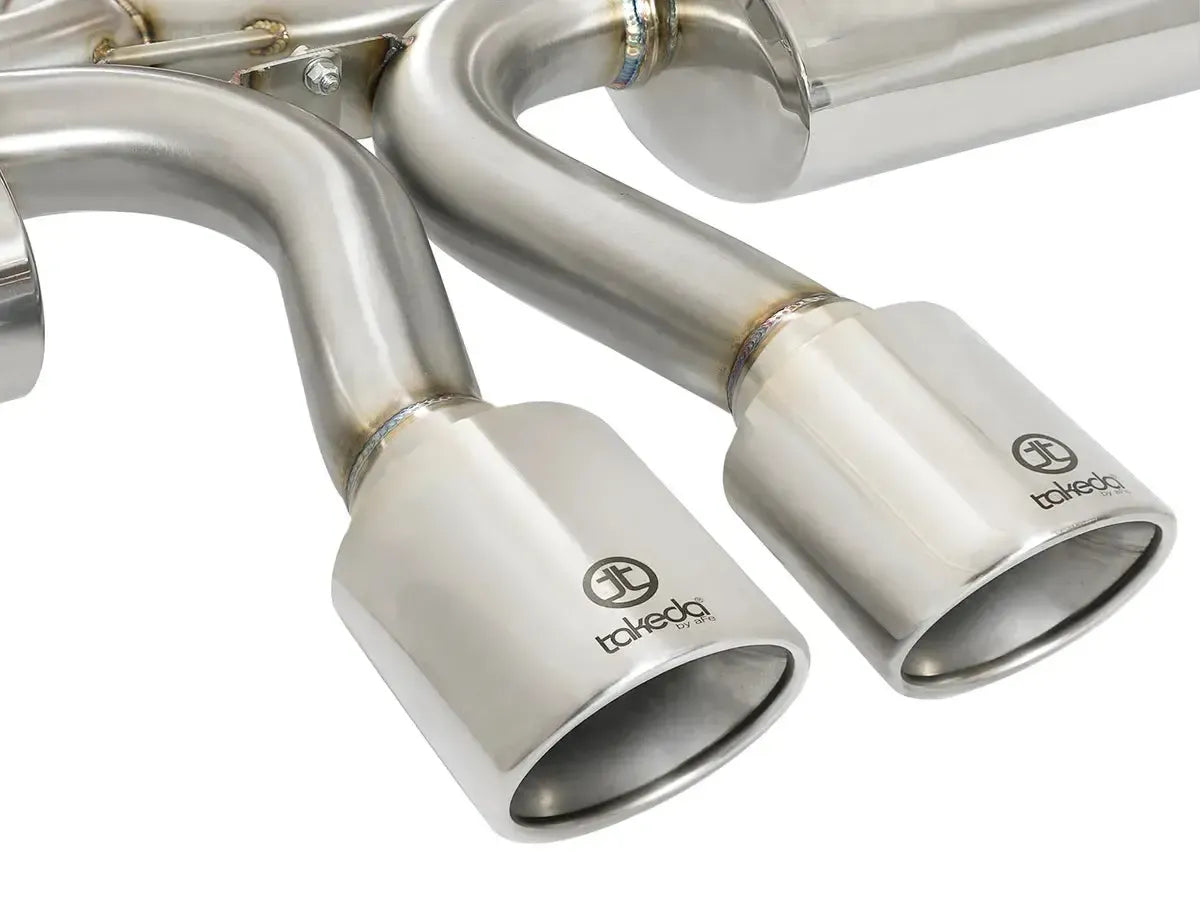 aFe Takeda 3" 304 Stainless Cat Back Exhaust w/ Polished Tips Honda Civic Si Sedan 2017-2020 | 49-36618-P