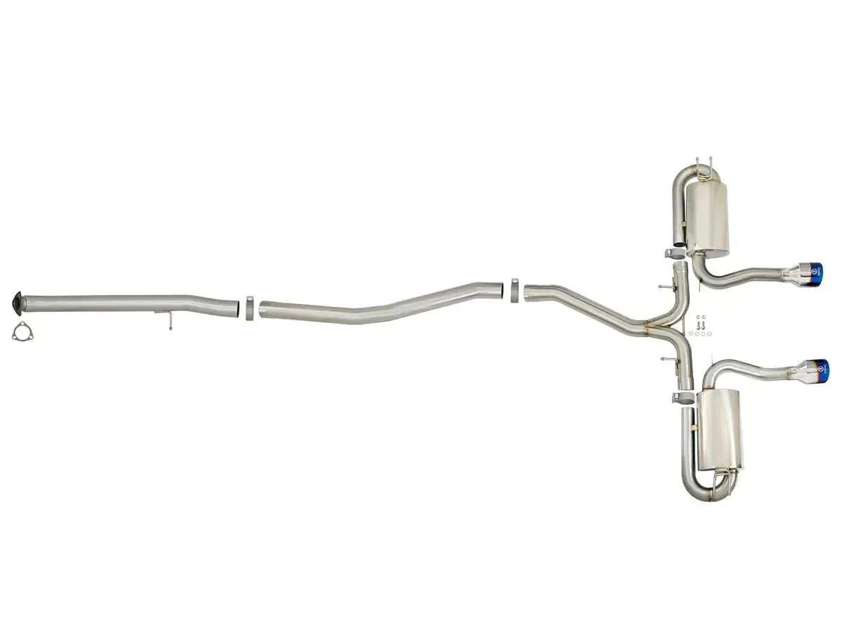 aFe Takeda 3" Cat Back Exhaust w/ Blue Flame Tips Honda Civic Si Sedan 2017-2020 | 49-36621-L