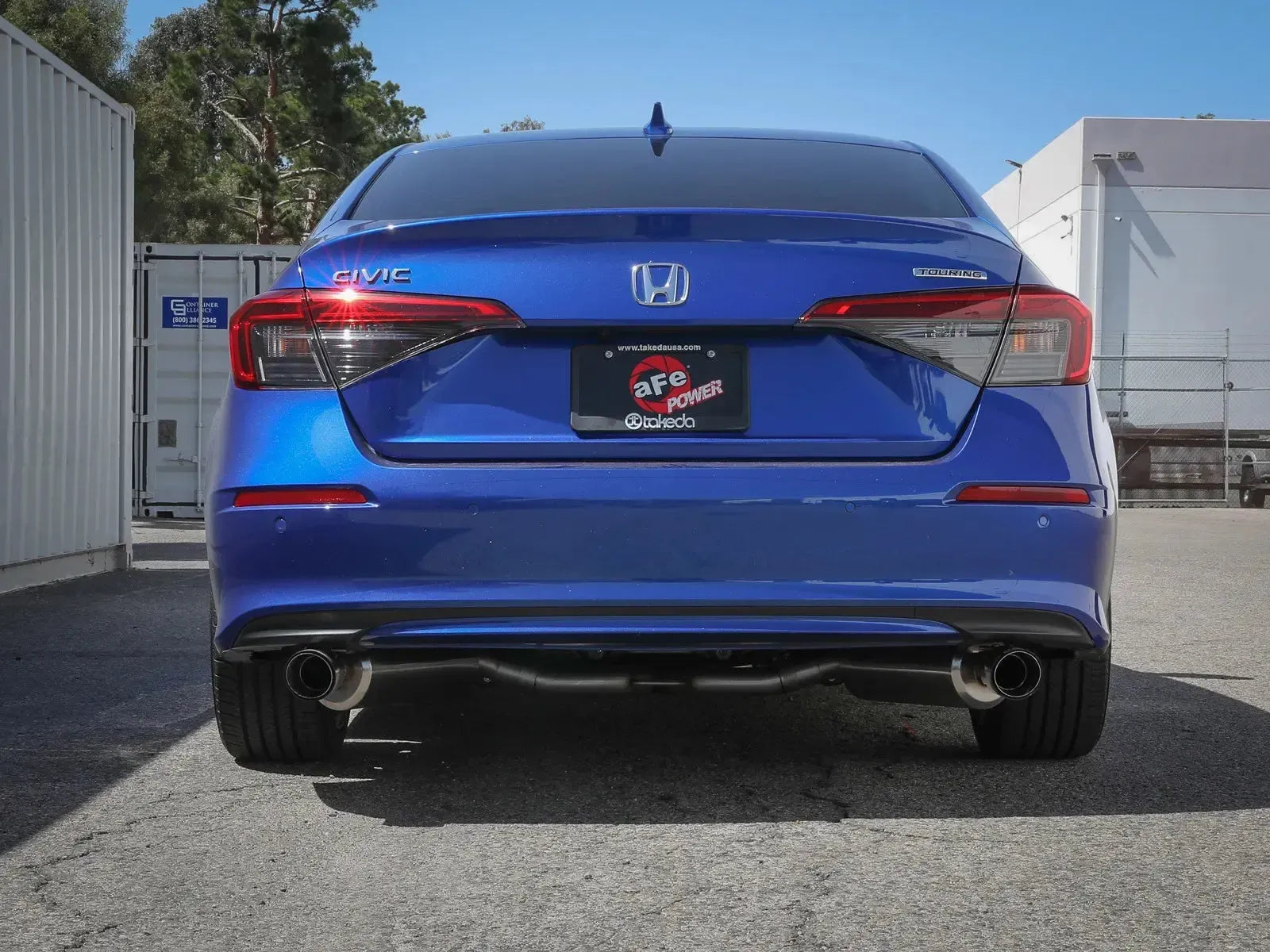 aFe Takeda 304SS Cat Back Exhaust 2.5" w/ Carbon Fiber Tips Honda Civic Si Sedan 2022-2026 | 49-36628-C