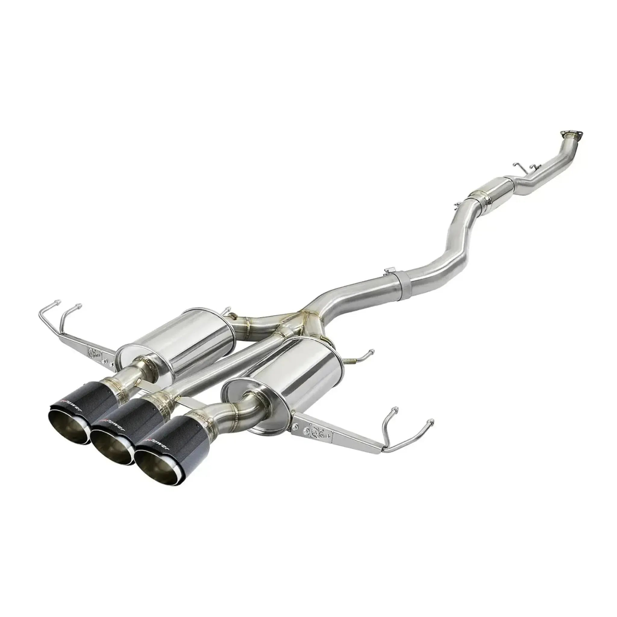 aFe Takeda 3in 304 SS Cat Back Exhaust w/ Carbon Fiber Tips Honda Civic Type R 2017-2021 | 49-36623-C