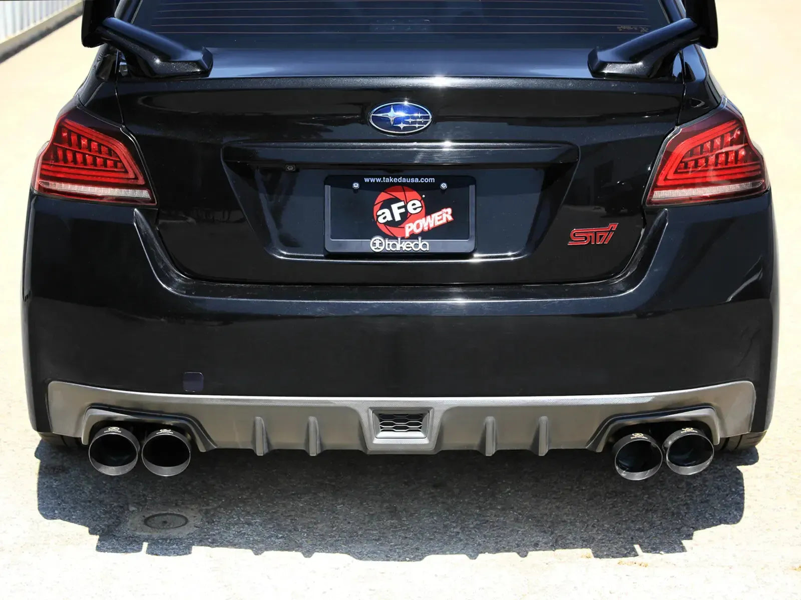 aFe Takeda 3in to 2-1/2in Stainless Cat Back Exhaust w/ Black Tip Subaru WRX / STI 2015-2021 | 49-36810-B