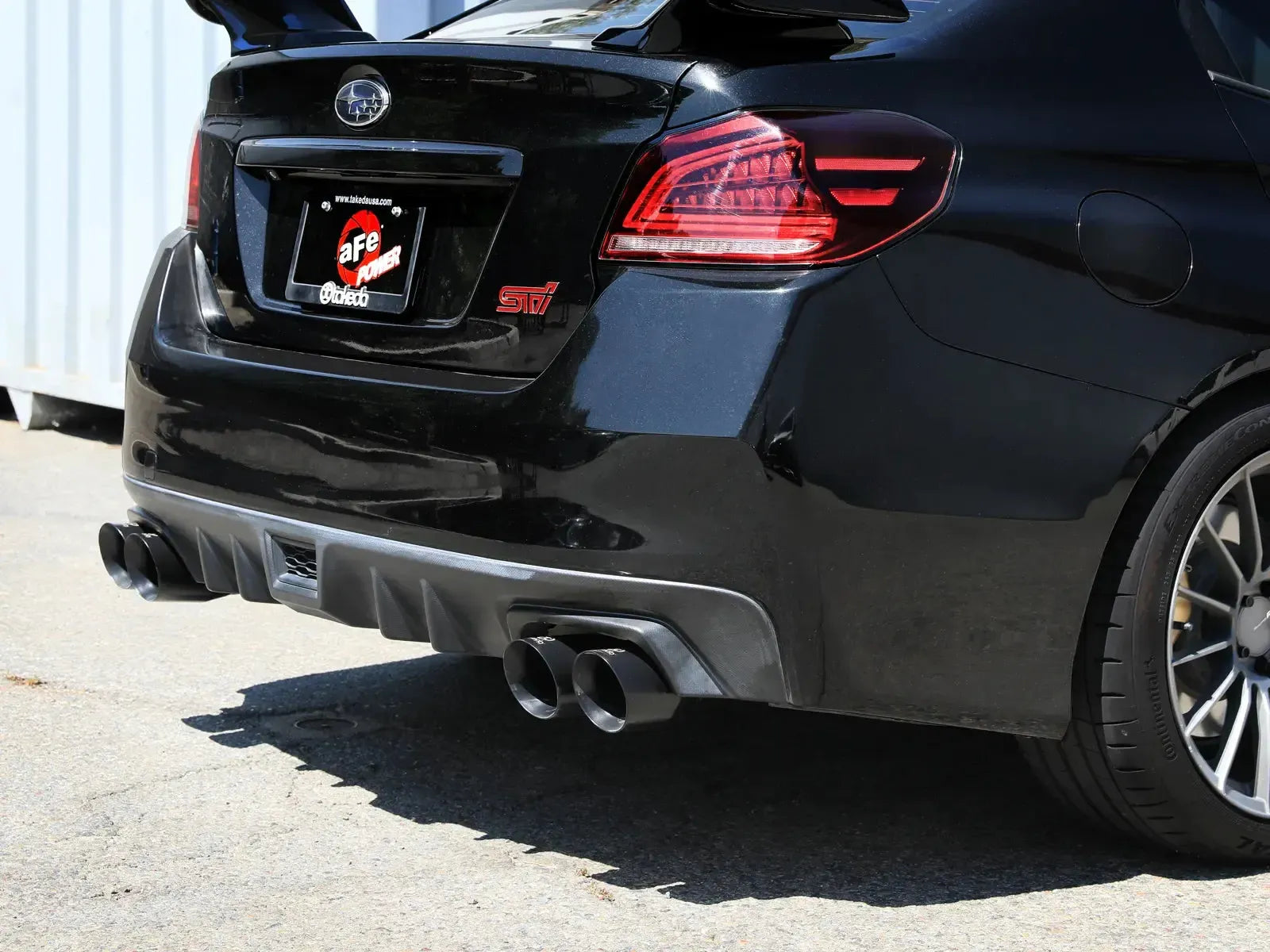 aFe Takeda 3in to 2-1/2in Stainless Cat Back Exhaust w/ Black Tip Subaru WRX / STI 2015-2021 | 49-36810-B