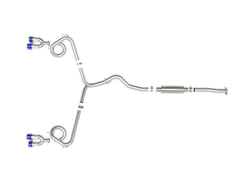 aFe Takeda 3in to 2-1/2in Stnlss Cat Back Exhaust w/ Blue Flame Tip Subaru WRX / STI 2015-2021 | 49-36810-L