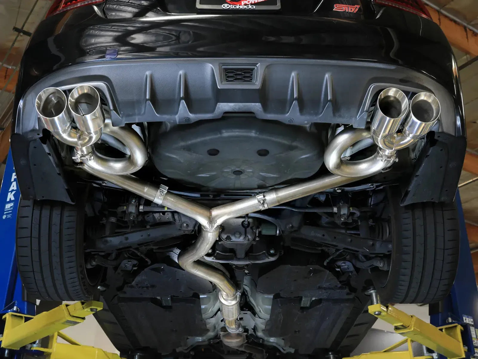 aFe Takeda 3in to 2-1/2in Stnlss Cat Back Exhaust w/ Polished Tip Subaru WRX / STI 2015-2021 | 49-36810-P