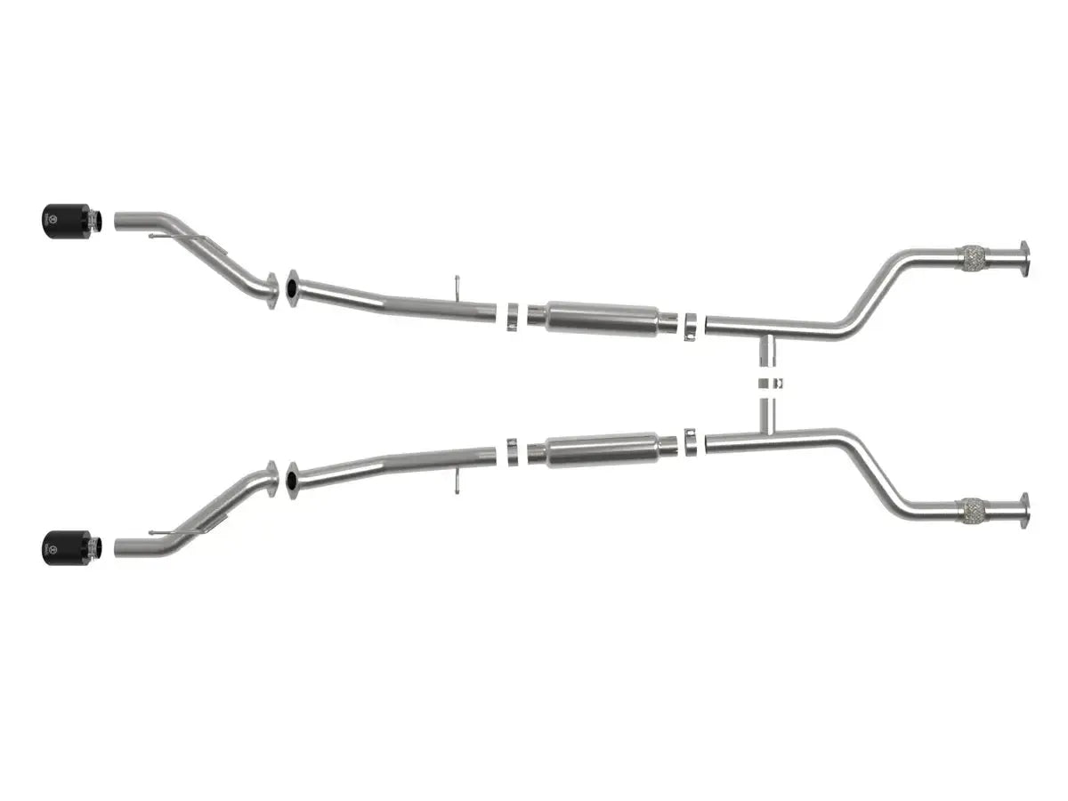 aFe Takeda Cat Back Exhaust 2.5in 304 SS w/ Black Tips Nissan Z 2023-2025 | 49-36138-B