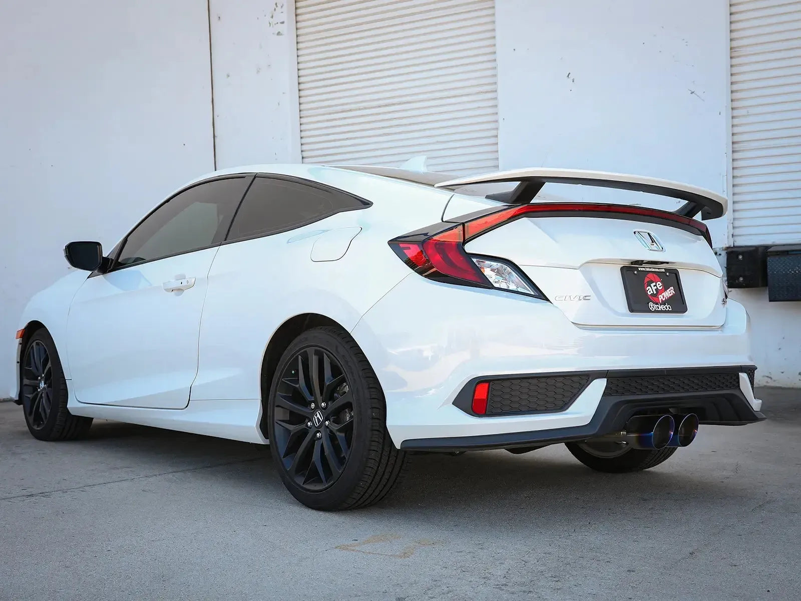 aFe Takeda Cat Back Exhaust w/ Blue Flame Tips Honda Civic Si Coupe 2017-2020 | 49-36620-L