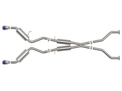 aFe Takeda Cat-Back Exhaust w/ Blue Flame Tips Nissan 370Z 2009-2020 | 49-36139-L