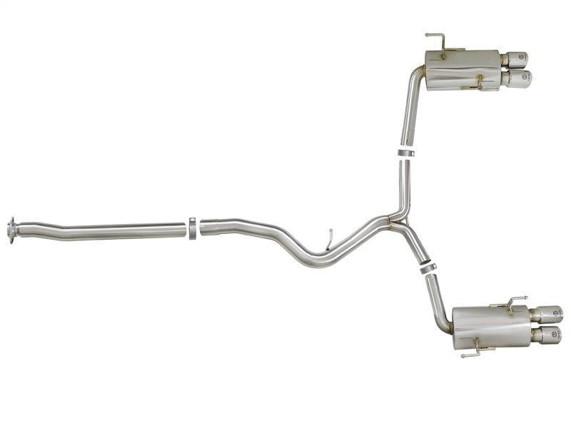 aFe Takeda Stainless Steel Cat Back Exhaust w/ Polished Tip 3 IN to 2-1/4 IN Subaru WRX / STI 2015-2021 | 49-36801-P